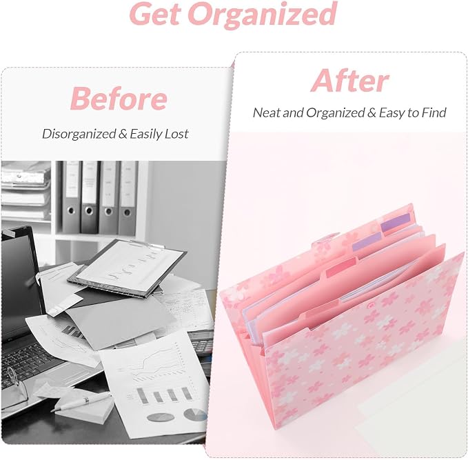 SKYDUE Pink Expanding File Folder - Image 8