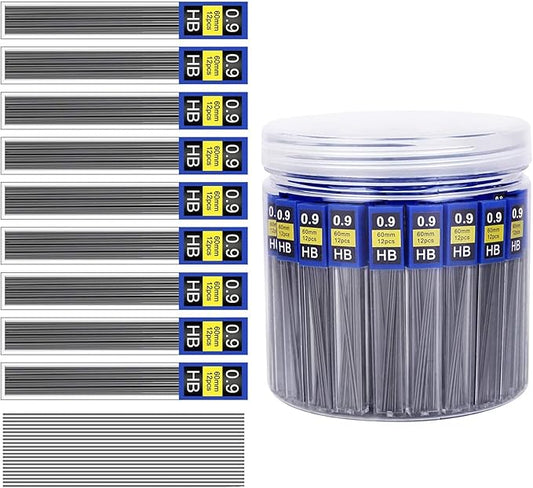 Morepack 720 Pieces 0.9 mm Lead Refills for Mechanical Pencils,0.9 mm HB, Smooth Break Resistant Mechanical Pencil Lead-DeskLoop Office