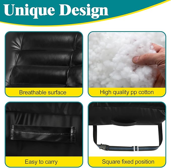 Leather Seat Cushion Extra-Thick Booster Seat with Breathable Bottom Layer Perfect for Office Chair or Car Seat Provides Support for Elderly or Those with Limited Mobility (2)