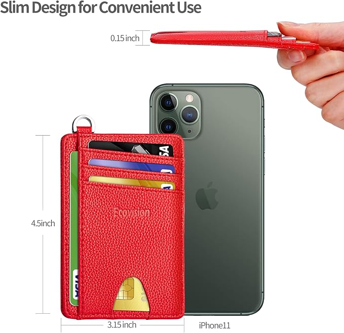 Slim Minimalist Front Pocket Wallet, RFID Blocking Credit Card Holder Wallet - Image 7