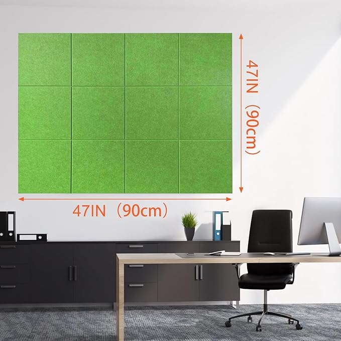 Cork Boards for Walls 48" x 36" Felt Board Alternative, 12 Pack Felt Wall Tiles Bulletin Board, Large Cork Board for Office Pin Board Tack Board Cork Boards-DeskLoop Office