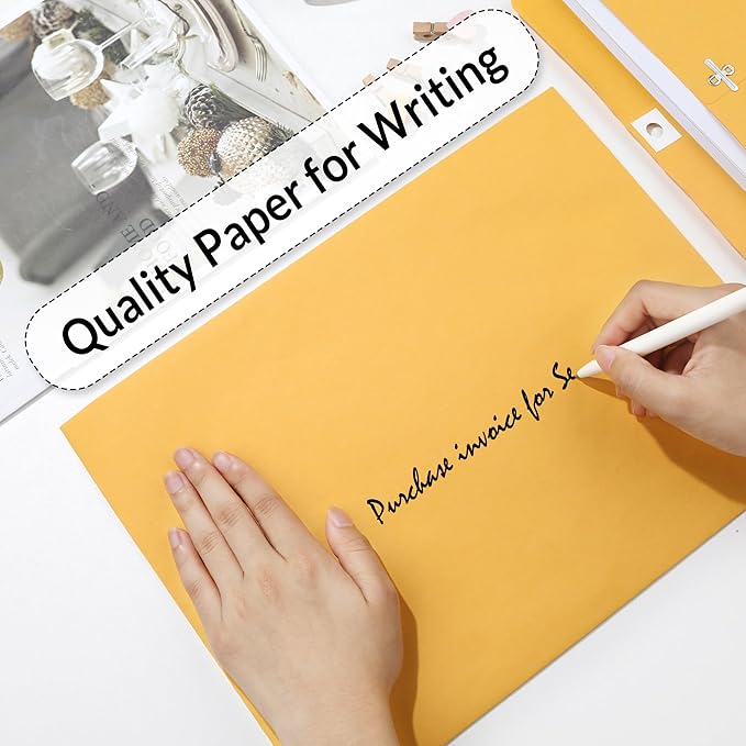 SUNEE 10x13 Clasp Envelopes 100 Count - 10x13 Inch Brown Kraft Envelopes with Clasp Closure – for Home, Office, Business, Legal or School, Great for Filing, Storing or Mailing Documents-DeskLoop Office