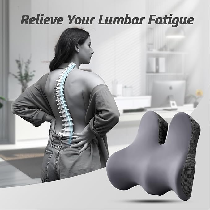 Seat Cushion for Tailbone Pain Relief X-Large,Ergonomic Office Chair Cushion for Butt Hip Lower Back & Sciatica Pain Relief Pillow,Pressure Relief Seat Cushion for Long Sitting,Office & Car (Black)-DeskLoop Office
