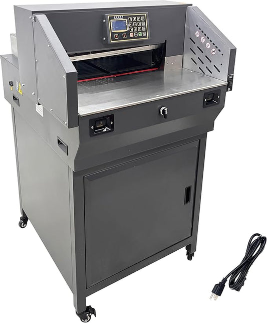 TECHTONGDA 110V Electric Paper Cutter Automatic Cutting Paper Machine with Extra Knife Pad, Heavy Guillotine Paper Cutter 3.15in Cutting Thickness, 19.3" Cutting Length-DeskLoop Office