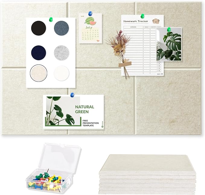 Large Cork Board for Wall with Pins, 36" x 24" Bulletin Board Self-Adhesive Pin Board | Customized 6 Packs Felt Tiles for Office Home Wall Decor-DeskLoop Office