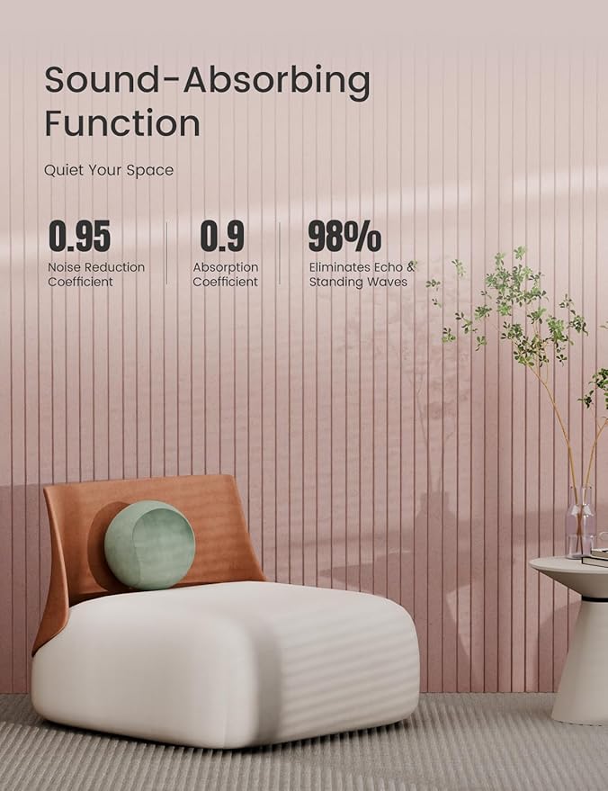 Bumusty Large Cork Board Alternative-47 x35 Felt Bulletin Board Tiles, with 30 Pushpins, 70 Adhesive Tabs, 12-Pack Slat Wall Paneling, Cork Boards for Office Push Pin Board Felt Board-Coral-DeskLoop Office