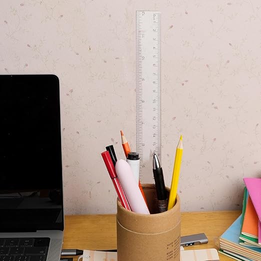 30 Packs Clear Plastic Ruler 12 Inch with Centimeter and Millimeter, Metric Rulers Bulk for Kids Classroom School Office-DeskLoop Office