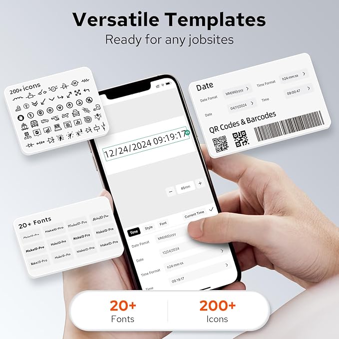 Makeid P31 Industrial Label Maker, Thermal Transfer Label Printer Portable Bluetooth Labeler with 0.71" W x 26.24ft L Label, Wire and Cable Labeling Machine for Job Sites, Fast Creat and Print Label-DeskLoop Office