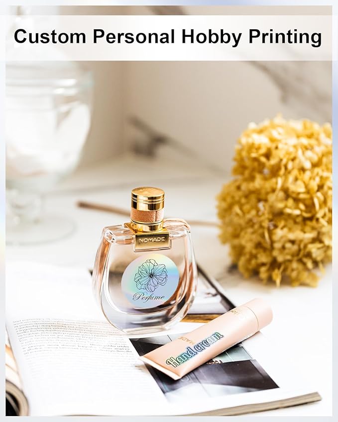 Phomemo 2" inch Round Reflective Thermal Labels, Color Self-Adhesive Stickers Label, Relly Cool Thermal Printer Label for Address, Logo, Shipping, Barcodes, QR Code (400 Labels/Rolls,1 Roll-DeskLoop Office