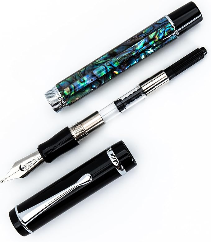 Conklin Duragraph Fountain Pen Abalone Nights - Broad Nib, Elegant Writing Instrument with Stunning Abalone Finish-DeskLoop Office