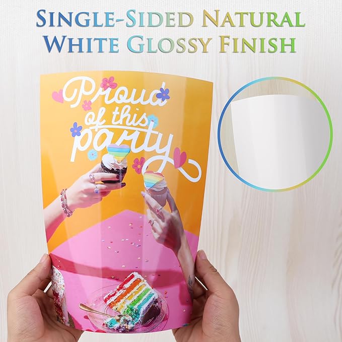 A-SUB Glossy Thin Photo Printer Paper for Flyer Brochure Chip Bag 8.5x11 Inch 36lb for Inkjet Printer Dye Ink Single-Side Print 135gsm-DeskLoop Office