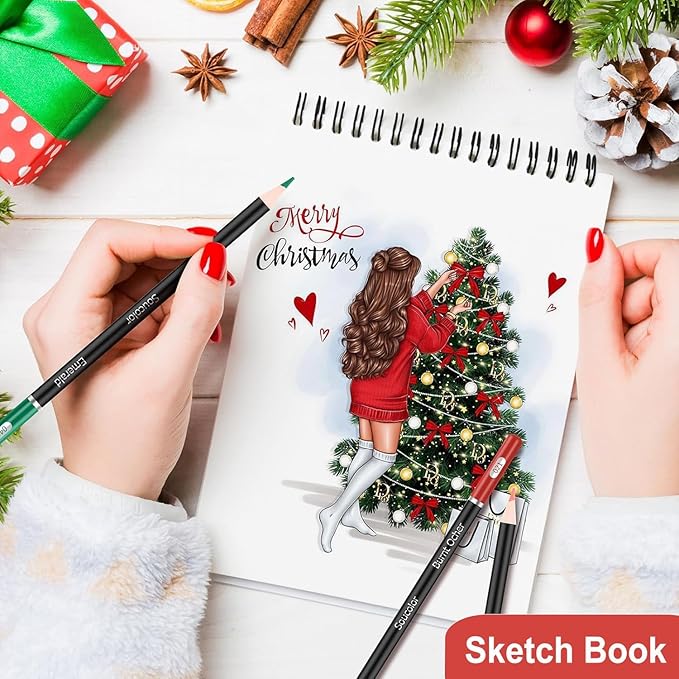 Soucolor 72-Color Colored Pencils for Adult Coloring Books, Back to School Supplies, Soft Core, Artist Drawing Sketching Pencils Set, Art Supplies Kit Gifts for Kids Teens Beginners Blending Shading-DeskLoop Office