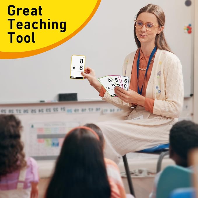 BenBen Multiplication Flash Cards 0-12, 91 Cards, Times Table Flash Cards - Image 9