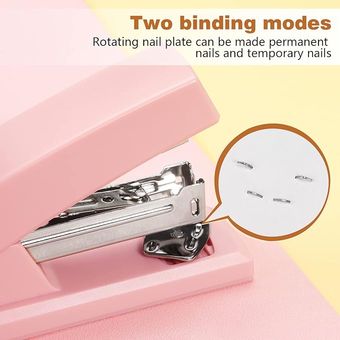 Tamaki Stapler, Office Stapler, Small Staplers for Desk, Pink-DeskLoop Office