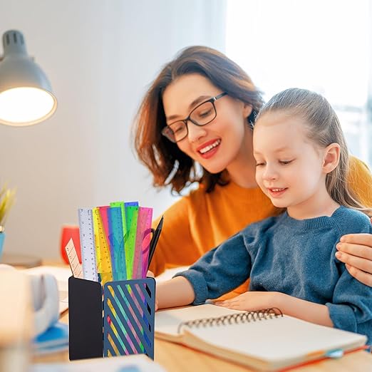 630 Pcs 12 Inch Plastic Rulers Bulk Color Clear Ruler Assorted Color Metric Straight Ruler with Inches and Centimeters for Kids School Classroom Student Back to School Office Gifts Supplies 9 Colors-DeskLoop Office