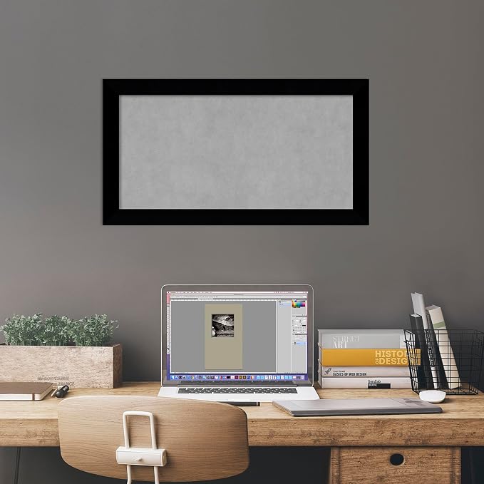 Amanti Art Black Framed Magnetic Board 15x27 Small Vision Board - Image 5