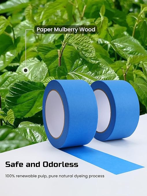 Lichamp Blue Painters Tape Bulk, 10 Pack 1.9 inch Wide by 55 Yards Tape, Blue Tape for Crafts Arts-DeskLoop Office