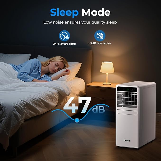 10,000 BTU Portable Air Conditioner, 3-IN-1 Smart AC Unit with Fan/Dehumidifier/Drainage-free Cooling, APP/Voice/Remote/Touch, 47 dB, Sleep Mode, Window Installation Kit, 24H Timer for Home/Office-DeskLoop Office