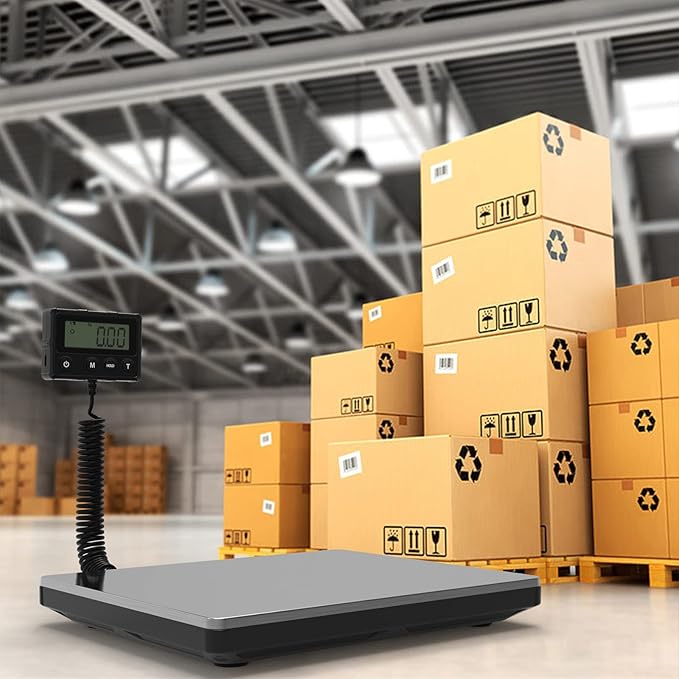 Maxus Shipping Scale 440lb, LCD Digital Postal Scale with Hold and Tare Funtion, Postage Scale for Packages Luggage Post Office Warehouse, Battery and Tape-c Power, Black-DeskLoop Office