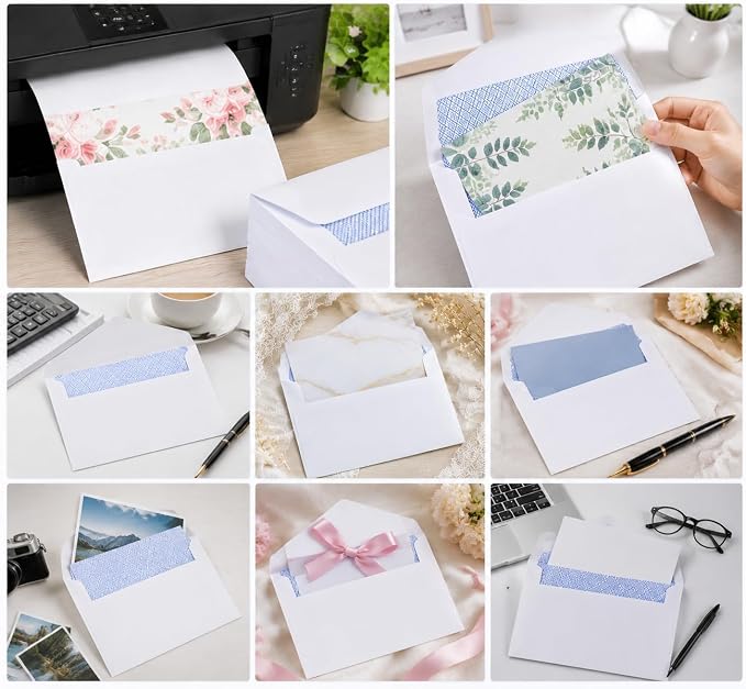Pralb 200 Pack 4x6 White Kraft Envelopes, Self Seal Business Envelopes - Image 7