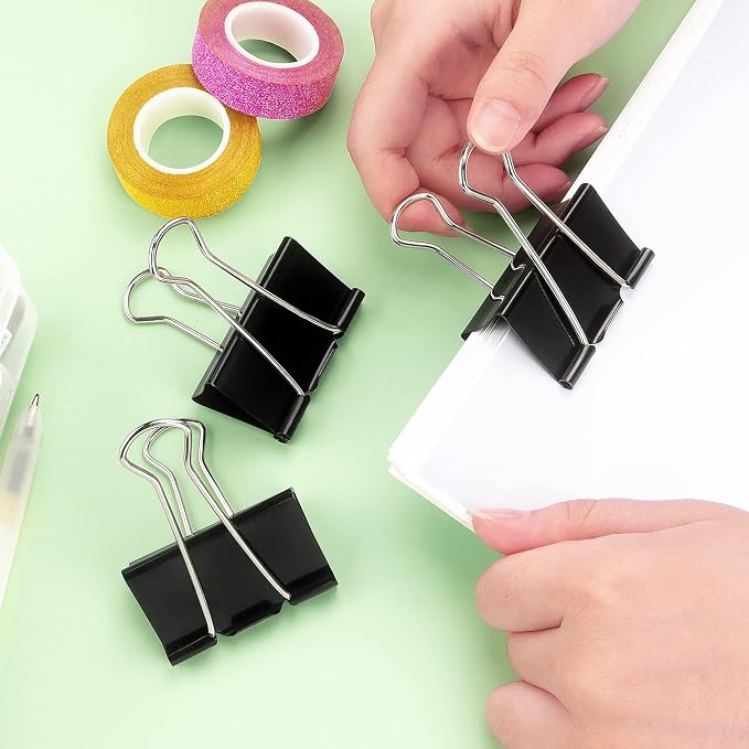 ZZTX 12 Pack Large Binder Clips 2.0 Inches Black | Paper Clamps Clips, Durable - Image 7