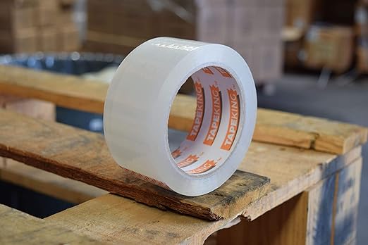 Tape King Quiet Packing Tape - Pack of 6, Clear, Heavy-Duty, Packaging, Boxing and Shipping Tape for Moving and Storage-DeskLoop Office