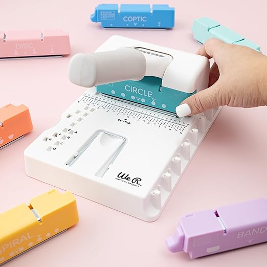 We R Memory Keepers Multi Cinch Kit (2 in 1 Circle & Disc) Book Binding Art Crafts Sewing Scrapbooking Journaling Printmaking Paper Craft Office Home Card Stock DIY Card Making Sticker Machine-DeskLoop Office