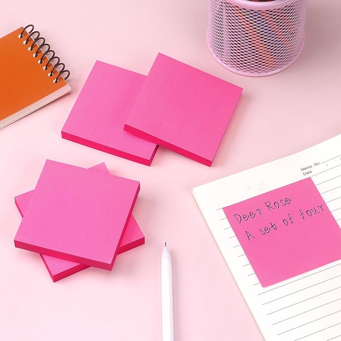 Sticky Notes 3x3 Self-Stick Notes Bright Colors Sticky Notes 4 Pads 100 - Image 7