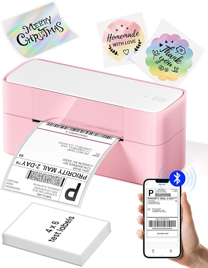 Itari Thermal Shipping Label Printer, 245BT Thermal Label Printer 4x6, Bluetooth Address Label Printers for Business, Support iOS, Android, Windows, Amazon, Shopify, USPS-DeskLoop Office