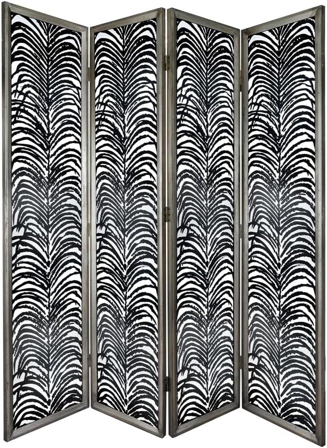 NicBex Room Divider 4 Panel Room Dividers with Durable Metal Frame Partition Room Dividers and Folding Privacy Screens Wall Divider for Home, Office, Room Separation,17.7" W x 1.5" D x 72.8" H, Black-DeskLoop Office