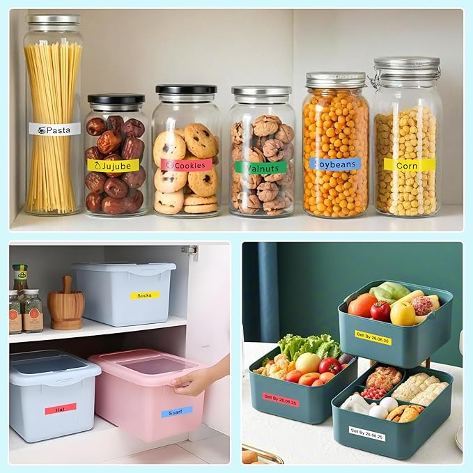 5-Pack Label Maker Tape Replace for Brother TZe TZ Tape 12mm 0.47 Laminated White Red Blue Yellow Green TZe231 431 531 631 731 Work for Brother P Touch Label Maker PTH110 PTD220 PTD210-DeskLoop Office