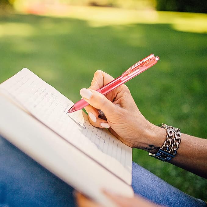 Aozora Red Gel Pens Fine Point Smooth Writing Pen 40 Pack Retractable Red Gel Ink Pen with Soft Grip 0.5mm Quick Dry Office School Supplies(20 Pens with 20 Refills)-DeskLoop Office