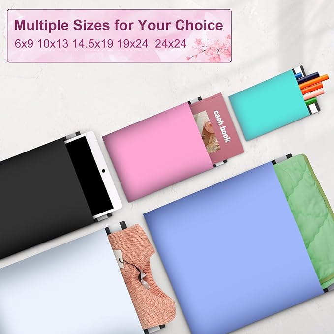 Poly Mailers 10x13 Inch 200 Pcs, Pink Shipping Bags, Mailing Envelopes with Self Seal Adhesive Strip, Waterproof and Tear-Proof Poly Bags for Non-Fragile Items-DeskLoop Office