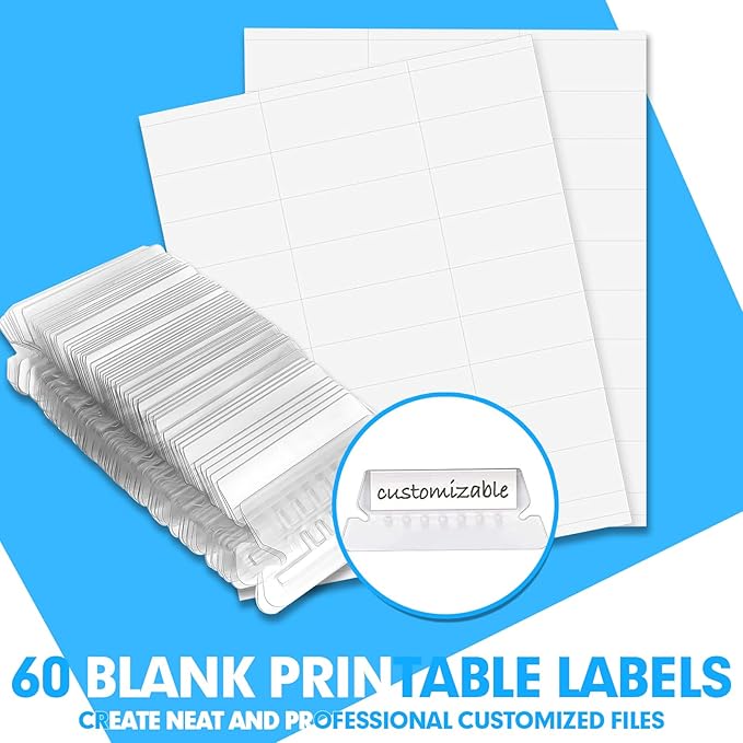 HERKKA Extra Capacity Hanging File Folders, 60 Pack Reinforced Letter Size Hanging Folders with Heavy Duty 2 Inch Expansion, Designed for Bulky Files, Medical Charts, 12 Assorted Colors-DeskLoop Office