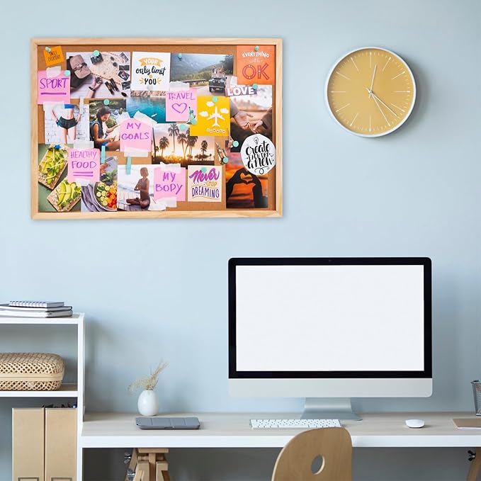 BESARME 200 Pieces Push Pins Set, 5 Types Green Thumb Tacks Cute Decorative Push Pins for Wall Cork Board Bulletin Boards with Storage Box-DeskLoop Office