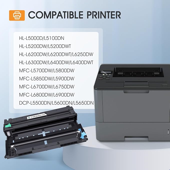 DR820 DR-820 Drum Unit Black 2 Pack Compatible Replacement for Brother DR820 DR 820 DR-820 for HL-L6200DW HLL6200DW L6200DW MFC-L5850DW MFC-L5900DW MFC-L5700DW HL-L5200DW L5200DWT Printer Ink-DeskLoop Office