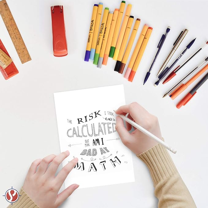 Half Letter Size - 8.5 x 5.5 Inches Copy Paper, White Memo Sheets, 20lb Paper, 500 Sheets Per Pack (8.5 x 5.5)-DeskLoop Office