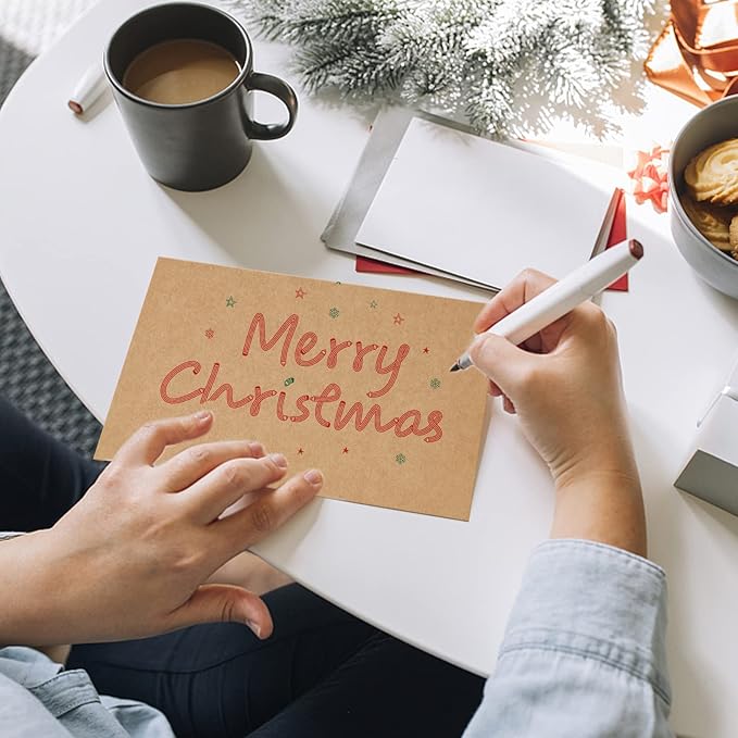 Brown Craft Cardstock 5x7 Blank Cards, Goefun 100 Pack 80lb Cover Card Stock for Invitations, Business, Greetings, DIY-DeskLoop Office