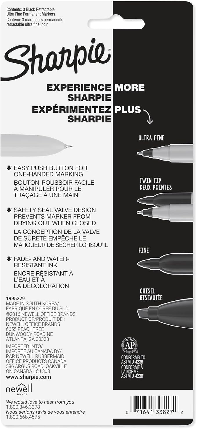 Sharpie Retractable Permanent Markers, Ultra Fine Point - Image 5