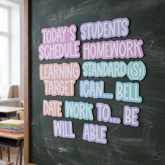 AmazingSpark 12 Pcs Class Subjects Magnets Classroom Daily Schedule Magnets - Image 6