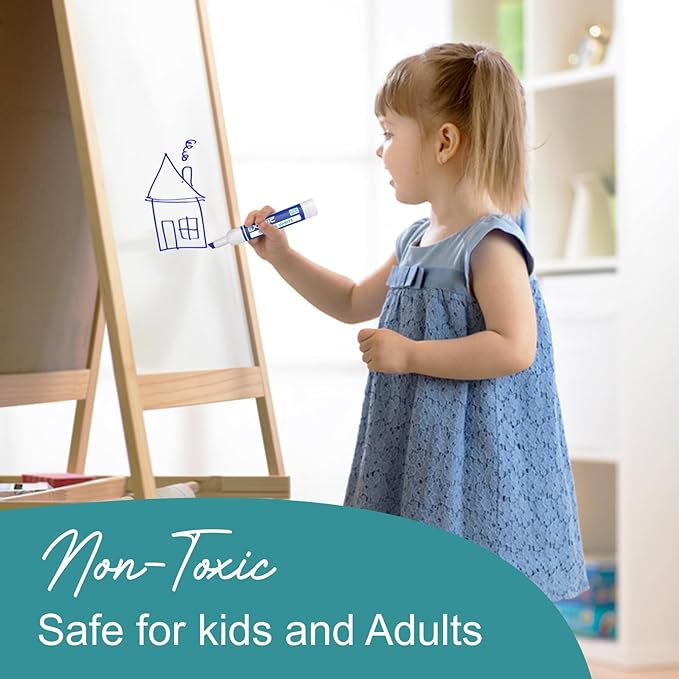 EXTRIC Dry Erase Markers Chisel Tip, Whiteboard Markers 4 Pack Assorted Colors, White Board Marker Dry Erase Red, Blue, Green, Black White Board marker Low Odor for Teachers and Students-DeskLoop Office