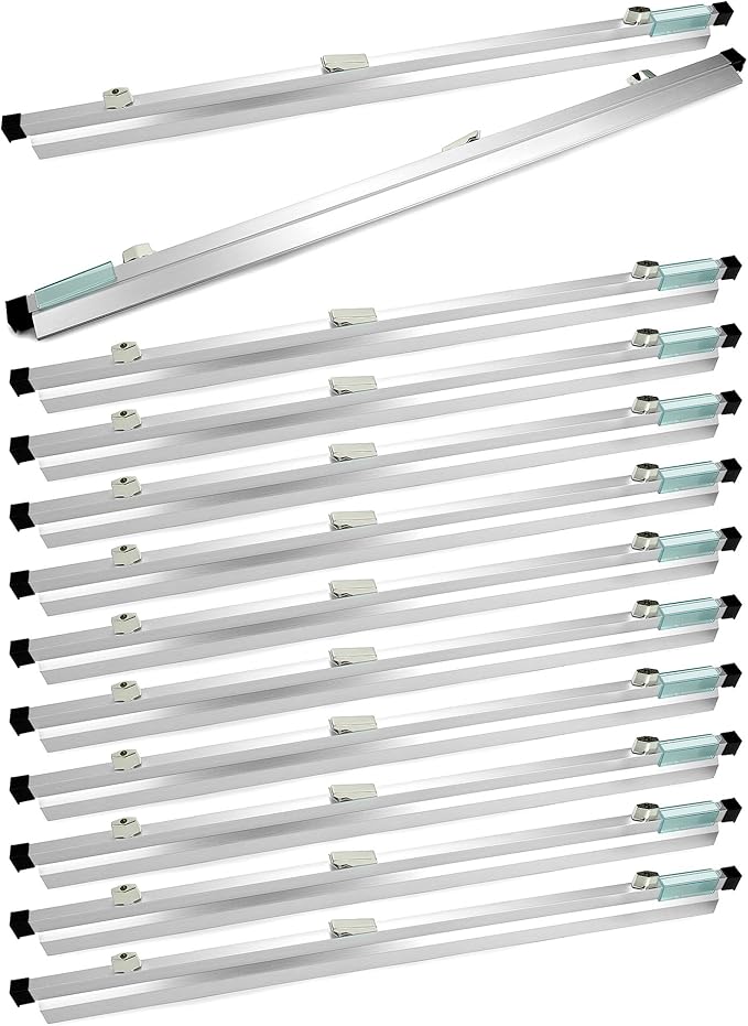 QWORK Blueprint File Hanging Clamps, 12 Pack 30" Blueprint Binding Strips, Large Document Storage and Organization, Architectural Drawing Storage Tool for Poster, Plans & Drawings-DeskLoop Office