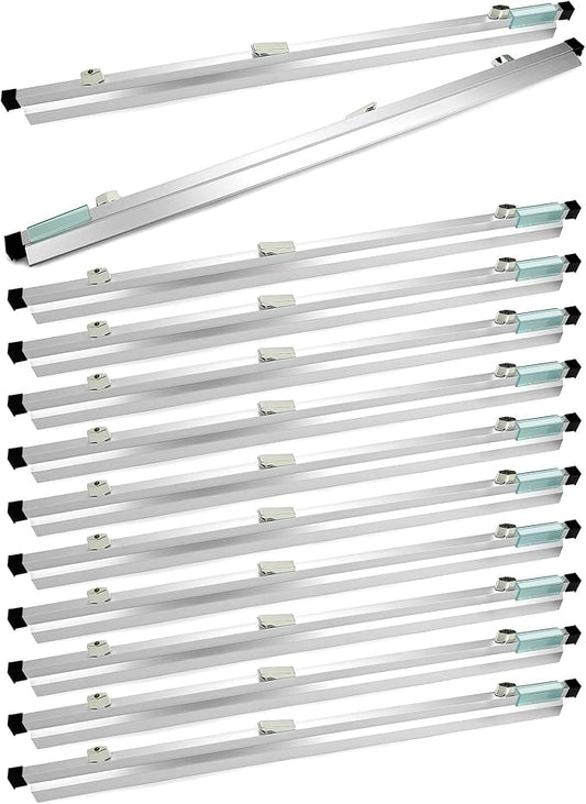 QWORK Blueprint File Hanging Clamps, 12 Pack 30" Blueprint Binding Strips, Large Document Storage and Organization, Architectural Drawing Storage Tool for Poster, Plans & Drawings-DeskLoop Office