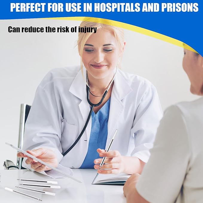 120 Pcs Safety Pens 3.8 Inches Flexible Non-lethal Writing Pens for Mental Health Hospitals and Prisons-DeskLoop Office