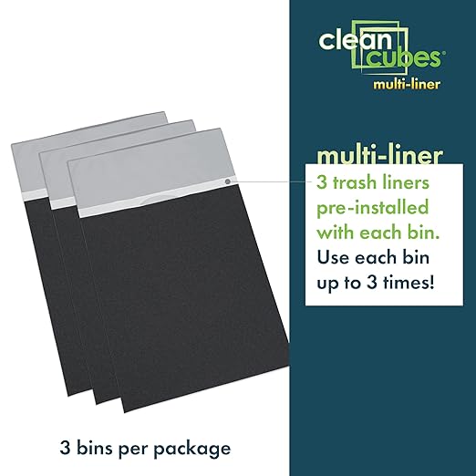| 30 Gallon Multi-Liner Disposable Trash Cans (3-Pack) - Reusable Garbage and Recycling Bins for Parties, Events, and More (Black)-DeskLoop Office