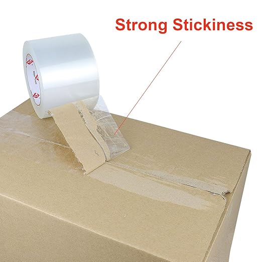 BOMEI PACK 3 inch Wide Clear Packing Tape, 3 inch x 110 Yards (330ft), Industrial Grade 3'' Heavy Duty Shipping Tape Refills for Box Office Moving, Packaging and Mailing-DeskLoop Office