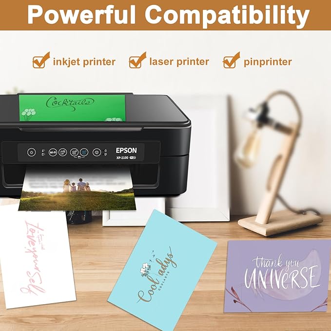 120 Sheets Purple Cardstock 8.5 x 11 Certificate Paper, 92lb Heavyweight Card stock Printer Paper for DIY Card Making, Greeting Cards, Wedding Invitations, Graduations-DeskLoop Office