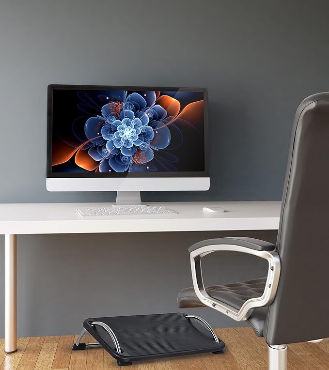 Mount-It! Tilting Footrest Under Desk | Ergonomic Office Foot Rest Adjustable | Computer Desk Foot Support | Large Platform Elevated Office Footrest-DeskLoop Office