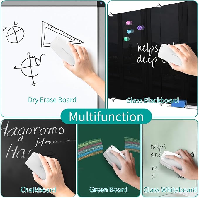 Replaceable Dry Erase Spray Eraser, 3-in-1 Non-Magnetic Chalkboard Erasers - Image 7