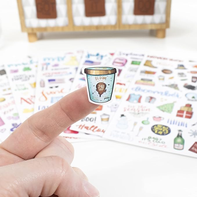 bloom daily planners Holiday Seasonal Planner Sticker Sheets - Vintage Seasonal Sticker Pack - Over 310 Stickers Per Pack!-DeskLoop Office